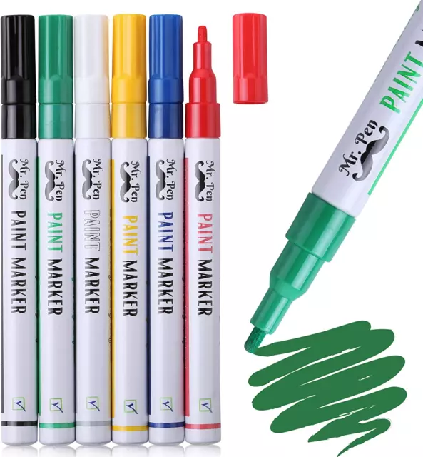 White Paint Pens Acrylic Permanent Marker 0.7mm Fine Point Opaque