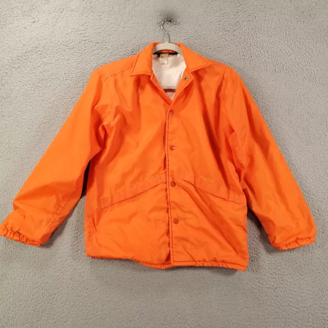 Vintage Pla Jac Hunters Orange Jacket Large 14 16 Hunting Lined Blaze Safety USA
