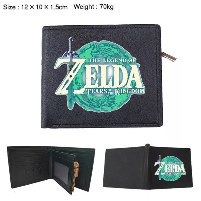 Zelda Tears of the kingdom Wallets Zipper Coin Wallet Short Purse Money Clip