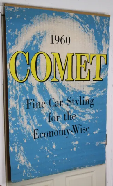 RARE dated 1960 FORD COMET Old Ford Showroom 36x48 inch Bamboo Banner Sign