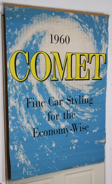 RARE dated 1960 FORD COMET Old Ford Showroom 36x48 inch Bamboo Banner Sign