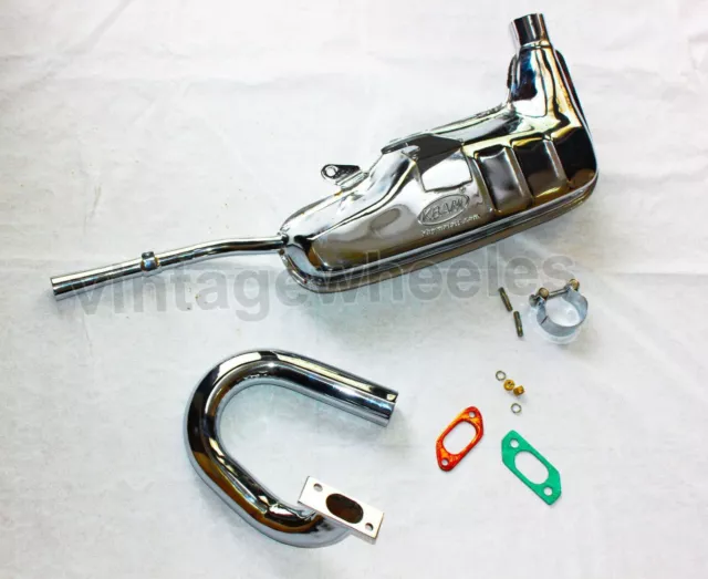 Lambretta KBA Clubman Chrome Exhaust 42mm U Bend S.Steel Fixing & More- Quality 2