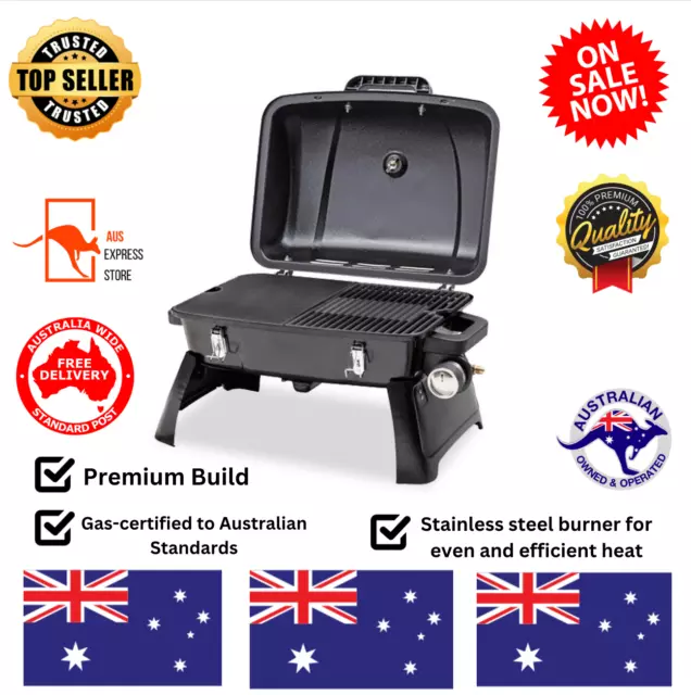 GASMATE Portable Gas BBQ Outdoor LPG Grill Caravan Camping Cooker Picnic Camp