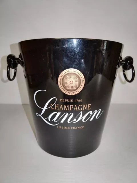 Seau à Champagne Lanson métal noir