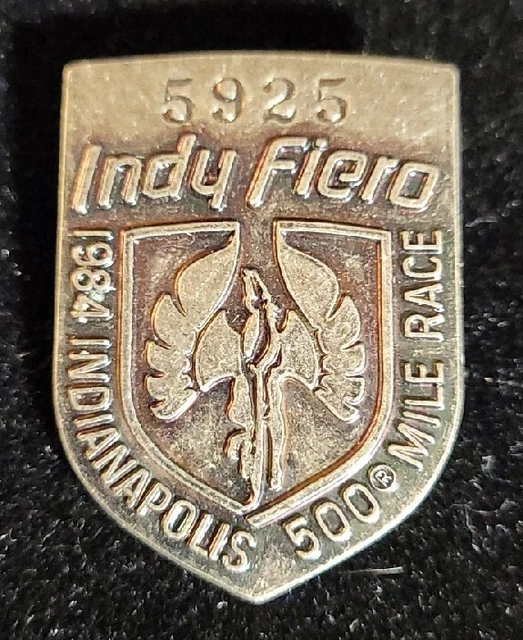 1984 Indianapolis 500 Indy Pit Badge Pin Indy Fiero. #5925