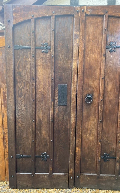 Oak Double Doors French Doors Antique Pair Of Doors Church Doors Gothic 9