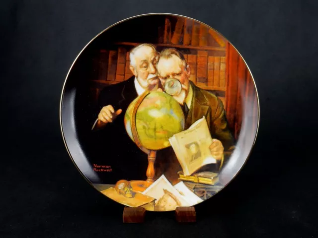 Vintage Collector Plate, "Newfound Worlds", Rockwell's Golden Moments, #PLT57B
