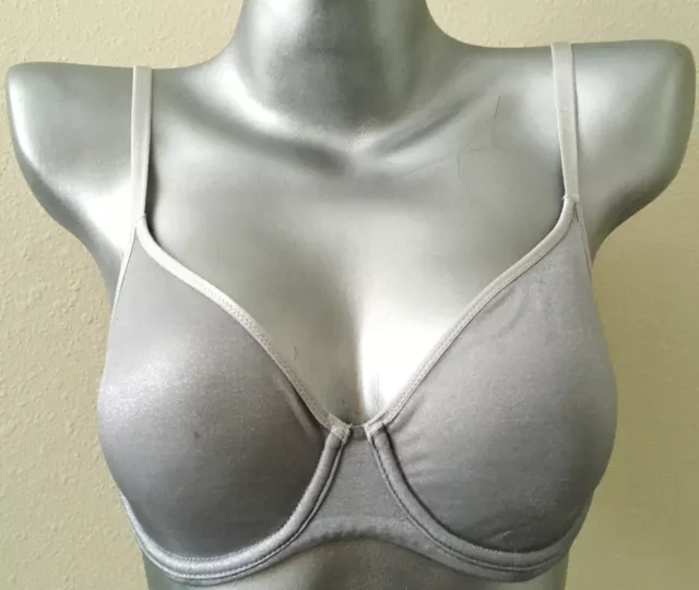 Nwt Victorias Secret Body By Victoria Unlined Bra Grey Oasis Sheer Mesh 32DD