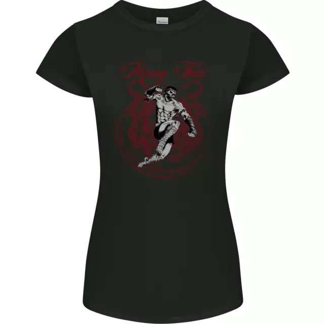 T-shirt donna Muay Thai Tiger Warrior MMA arti marziali petite cut