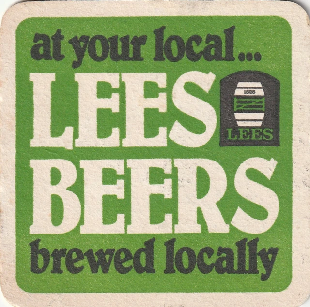 BIERMATTE LEES BRAUEREI HERVORRAGENDE BIERE (Katze 061) (1985