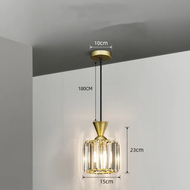 Modern Crystal Chandelier Ceiling Light Pendant Light Round Dining Room Bedroom