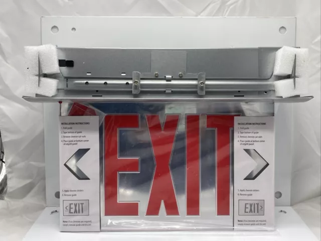 Lithonia Lighting EDGR 2 RMR M4 LED Edge-Lit Exit Sign Mirror Double Face Red⭐️