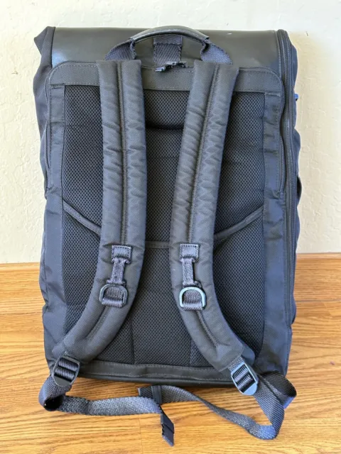 Tumi Alpha Bravo Roll Top Black Nylon Backpack Lots Of Pockets #232388D Reg $725 2
