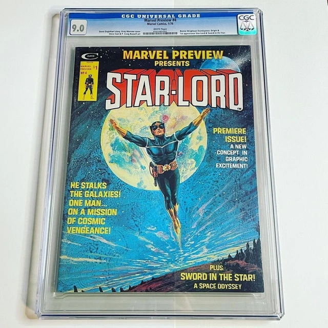 MARVEL PREVIEW #4 CGC 9.0 WHITE PAGES 1st Appearance Star-Lord Key Marvel 1976