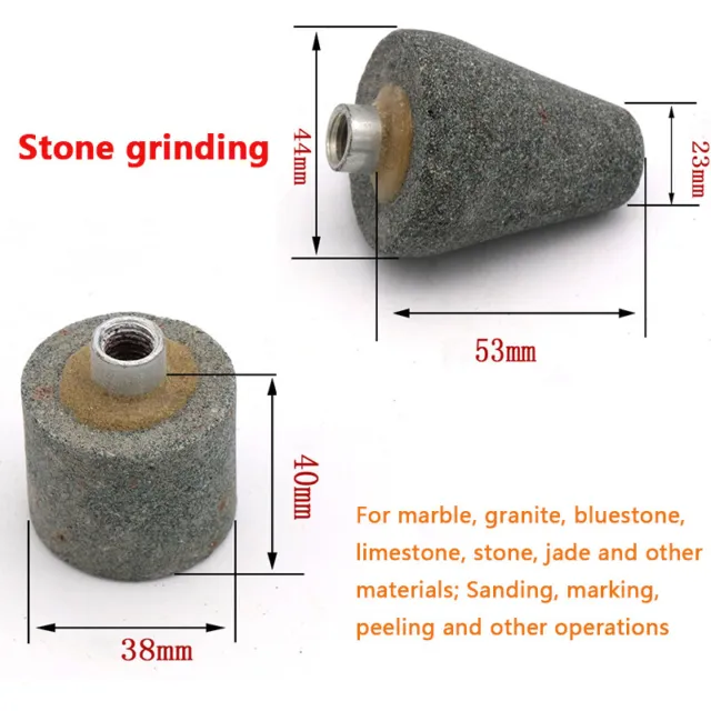 M10 Stone Grinding Cylinder Cone Heads Diamond Polishing Size 44*53*23mm 38*40mm