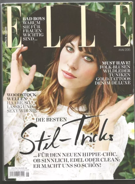 💚ELLE Magazin Mai 2015 Cover Alexa Chung...Die besten Stil Tricks