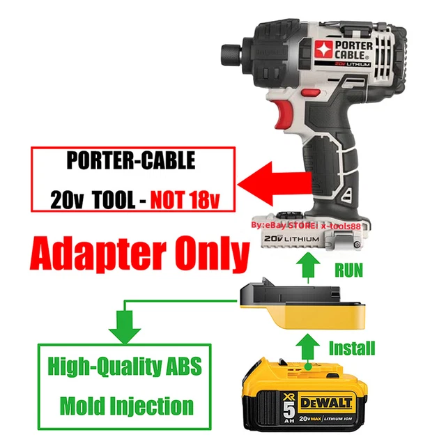 Adattatore Per Usare Batterie Porter-Cable 20V MAX Su Utensili DeWalt 18V XRP – Con Porta USB - Foto 2