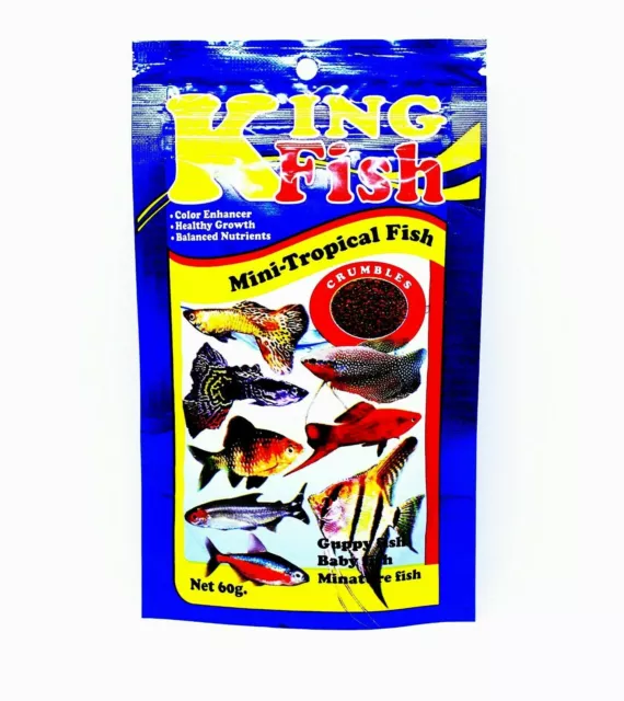 3x60 g Mini Micro Pellet Tropical Desmoronable Pescado Comida Bebé Guppy, Pez Tropical Nuevo