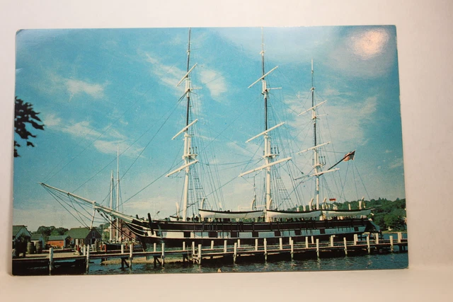 Postcard Charles W Morgan Coastal Village Mystic Seaport Mystic CT Z25