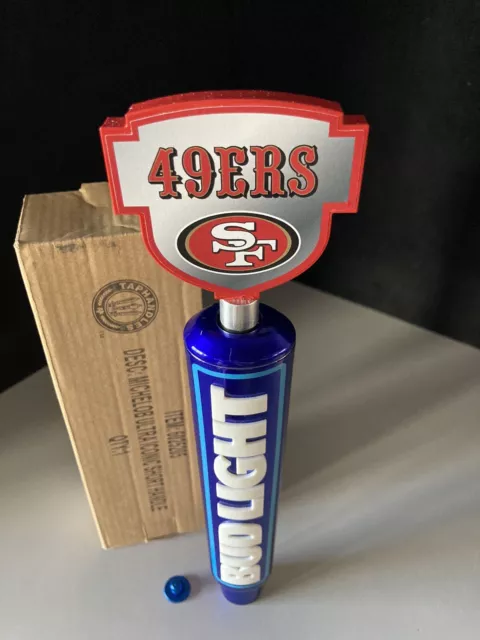 New Bud Light Beer Tap Handle + San Francisco 49ers Niners Topper Lot
