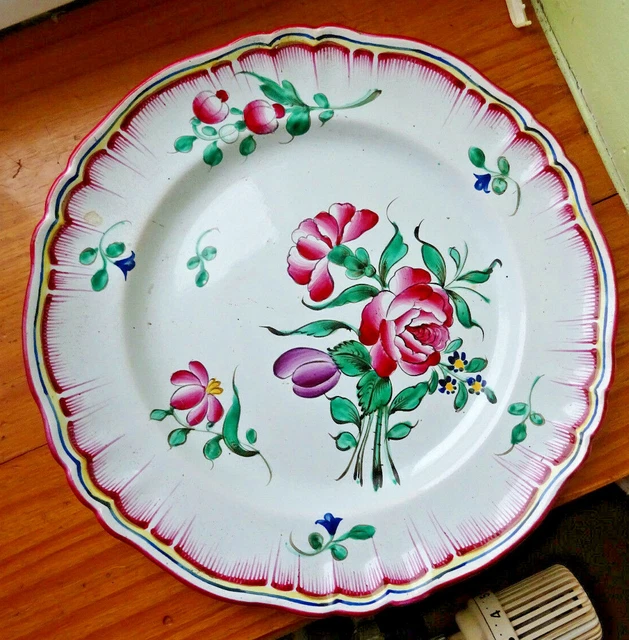 Service 6 Assiettes Dînette Faïence St Clément Luneville - Motif Coq