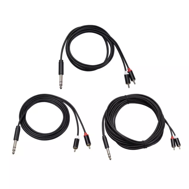 Cavo stereo da 1PC da 6,35 mm a 2RCA Cavo mini RCA placcato oro per laptop