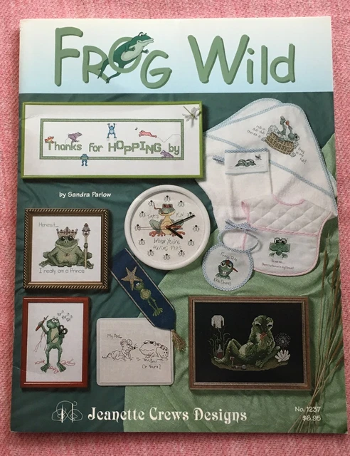 'Frog Wild" Jeanette Crews Design Cross Stitch Booklet No. 1237 2003