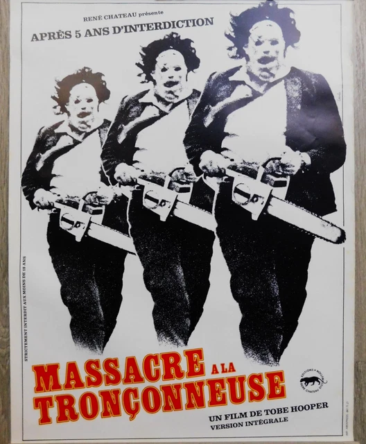 THE TEXAS CHAINSAW Massacre French Movie Poster Original MOD B 15"23