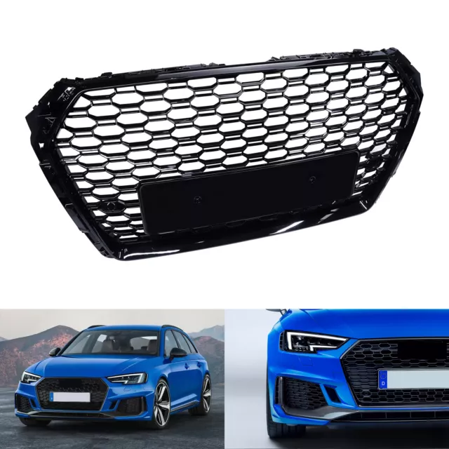 Schwarz Frontgrill Kühlergrill für Audi A4 8W2 8W5 Limousine und Avant 2015-2019