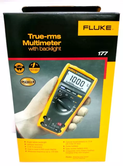 Fluke 177 True RMS Multimeter Professional Grade Electrical Testing Tool Yellow