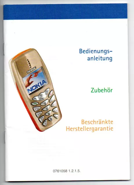 Bedienungsanleitung NOKIA 3510i Handy -gebraucht-