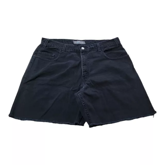 Vintage Levis SilverTab Cut Off Baggy Denim Jean Shorts Mens Size 36 Black