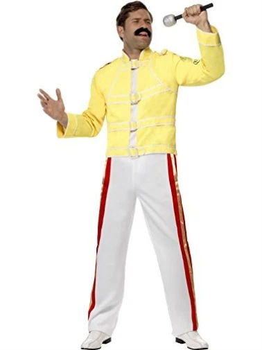 Smiffys Queen Freddie Mercury Costume, Yellow (Size M) (UK IMPORT)