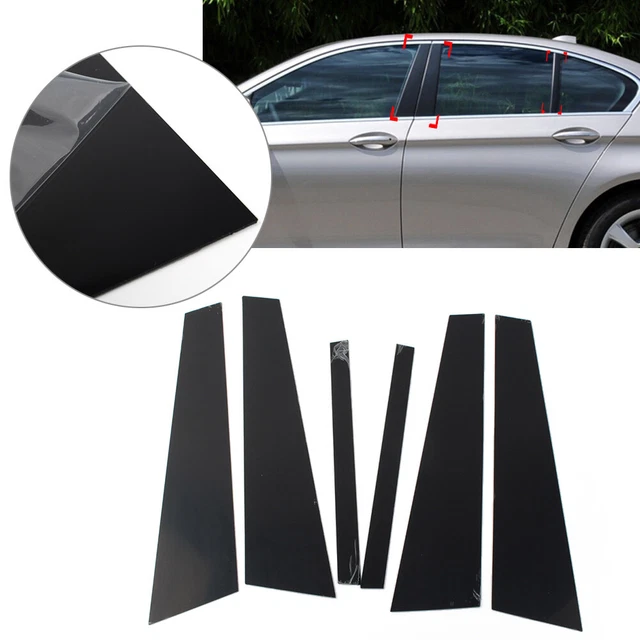 6 Pcs Car Door Window Column BC Pillar Post Trim For BMW 5 Series F10 2011-2017