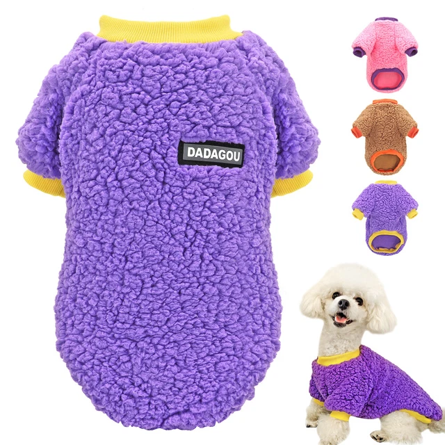 Soft Fleece Pet Dog Warm Sweater Puppy Cat Jumper Winter Coat Clothes Vest S-XXL