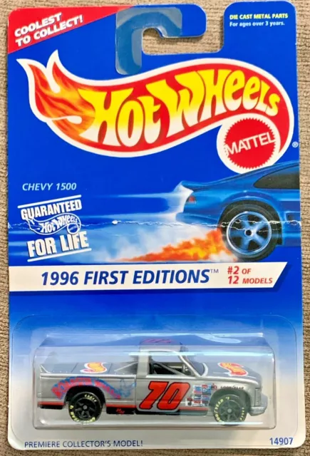 Hot Wheels 1996 First Editions #2/12 Chevy 1500 #14907 1:64 Scale Diecast