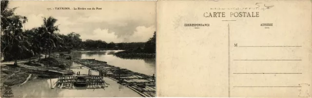 CPA AK VIETNAM Tayninh-La Riviere vue du Pont (427971)