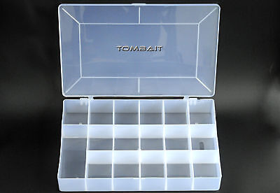 Caja de gama PLÁSTICO plástico caja piezas pequeñas 17 compartimentos ordenación transparente