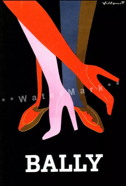 Bally Tango 1979 Vintage Poster Print Collectible Shoes Art Print by Villemot