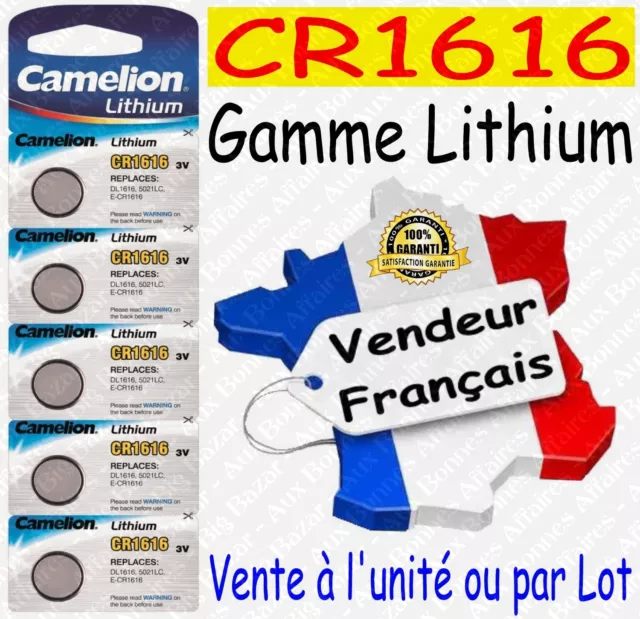 Piles boutons au choix : CR1616 ou CR2032 CR2025 CR2016 CR2430 CR2450 Lithium 3V