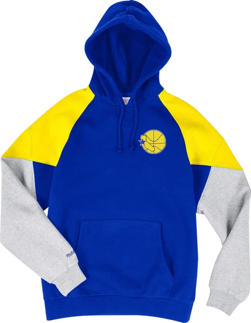 Mitchell & Ness Oro Stato Warriors Trading Blocco Felpa con Cappuccio Felpa Mens