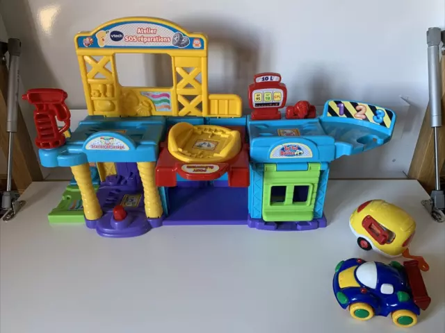 Jouet TUT TUT BOLIDES : Atelier SOS réparations Vtech + 2 voitures 2