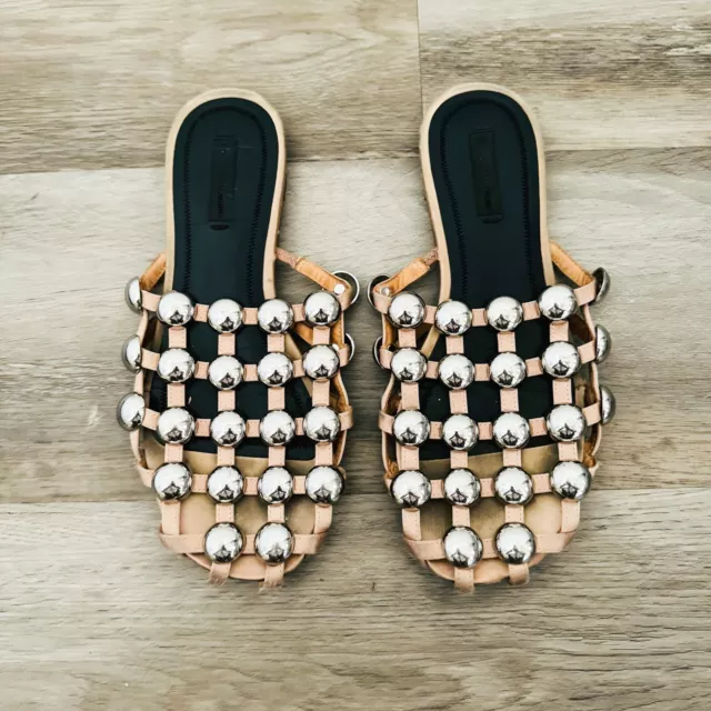 Alexander Wang Studded Leather Amelia Slides EU 38/US 7.5