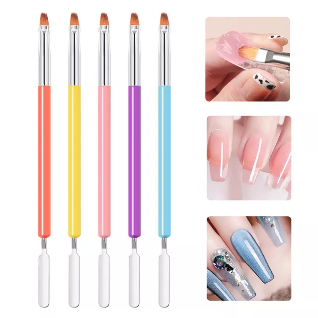 Stylo Uv Pour Nail Art Brosse À Tranches À Double Extrémité Outils D' F