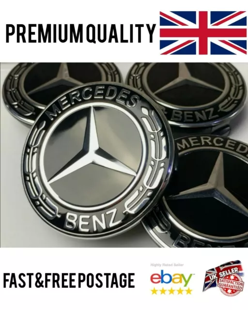 Mercedes Benz Alloy Wheel Centre Caps 75mm Badges Hub Emblem