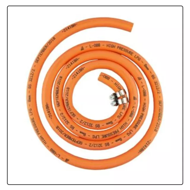 Orange LPG Propane Butane Rubber Gas Hose Pipe BBQ Camping Gaz Calor 5mm 6mm 8mm