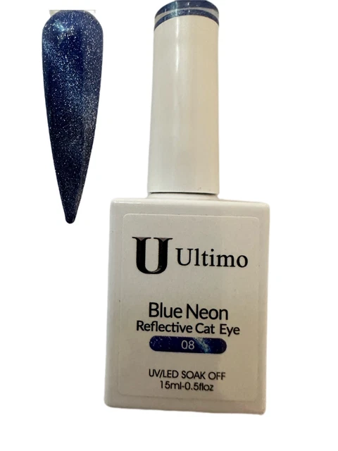 Gel Reflectante Ojo de Gato Gel UV/LED ÚLTIMO 15ml AZUL NEÓN #8
