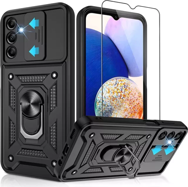 For Samsung A04S A14 A34 A54 S23 A13 Case Shockproof Phone Cover + Screen Glass