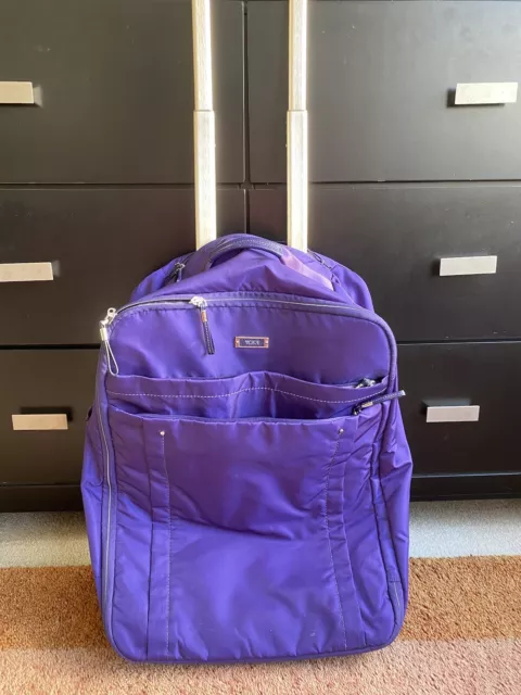 Tumi Voyageur Nylon Leisure Travel Carryon Luggage Suitcase 2 Wheels Purple