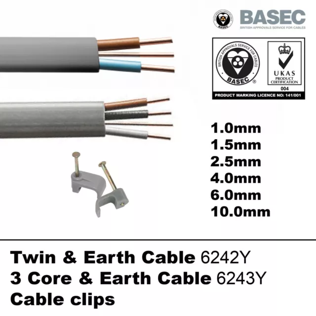 OFFER Twin and Earth T&E Cable 3 Core & Earth Wire Electric Socket Cooker